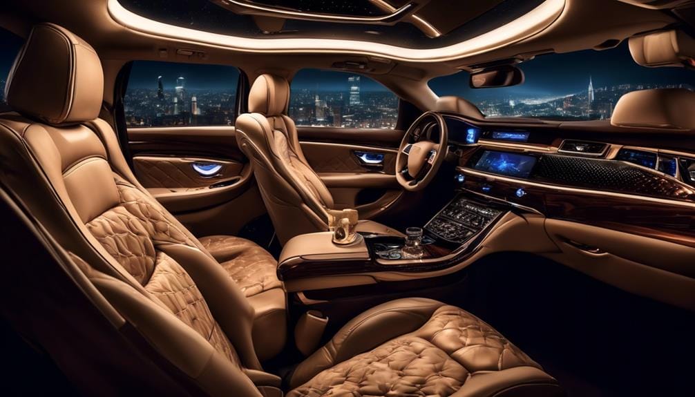 opulent in car passenger comfort